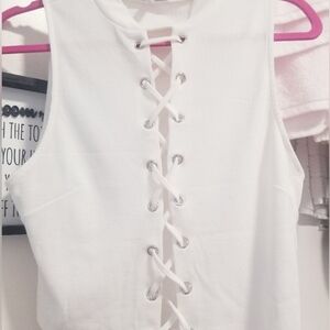 Criss Cross Crop Top size L